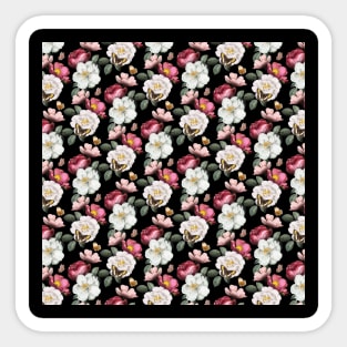 Romantic Vintage Flower and Butterfly Pattern Sticker